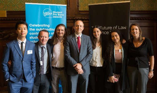 Legal Advice Centre staff receiving an award