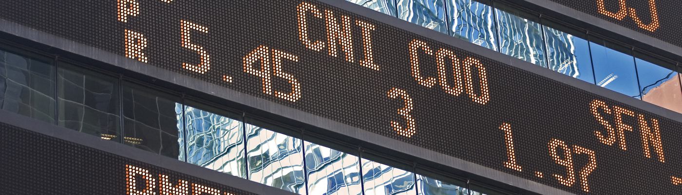 trading floor sign stock exchange