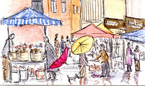 Sketch of a market
