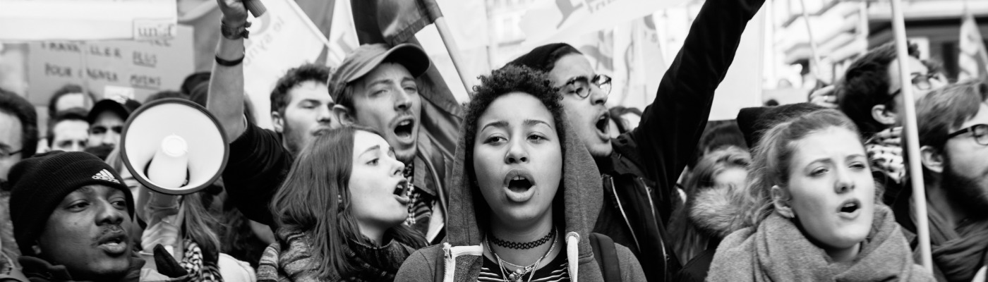 Pople at a protest